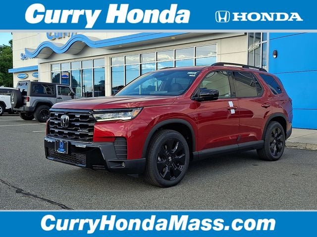 2026 Honda Pilot Black Edition in Radiant_Red_Metall — front three-quarter view